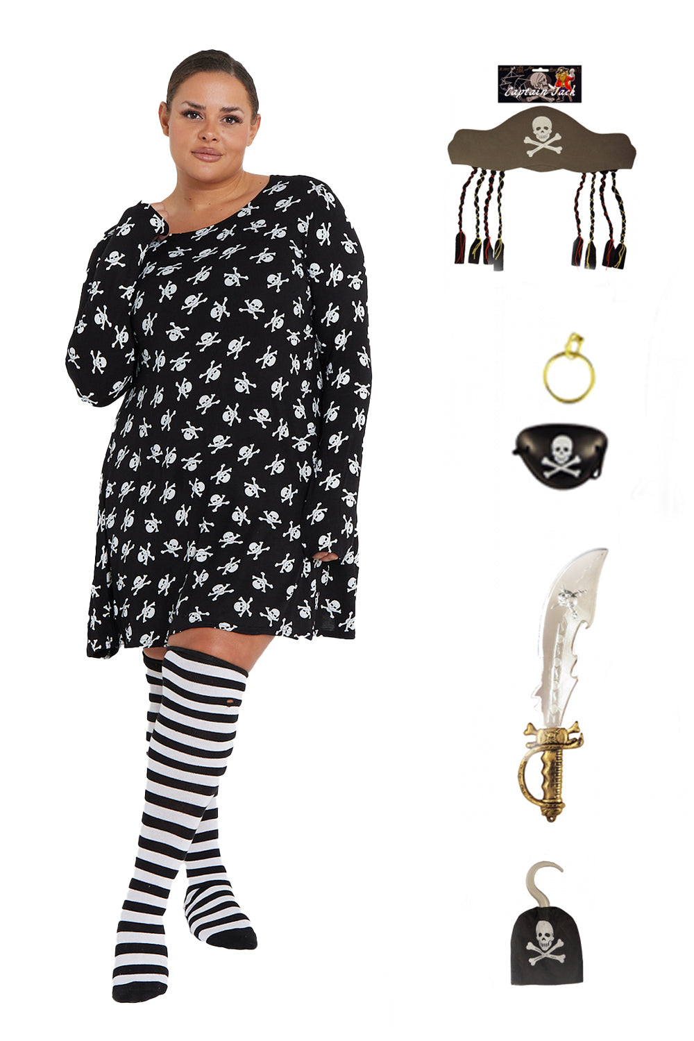 Adult Halloween Pirate 7 Pcs Set