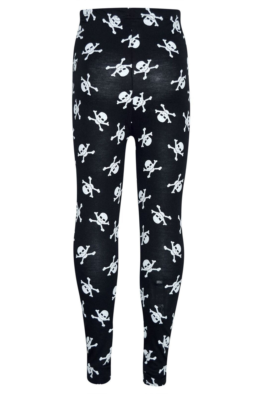 Crazy Chick Adult Skull Printed Black Legging