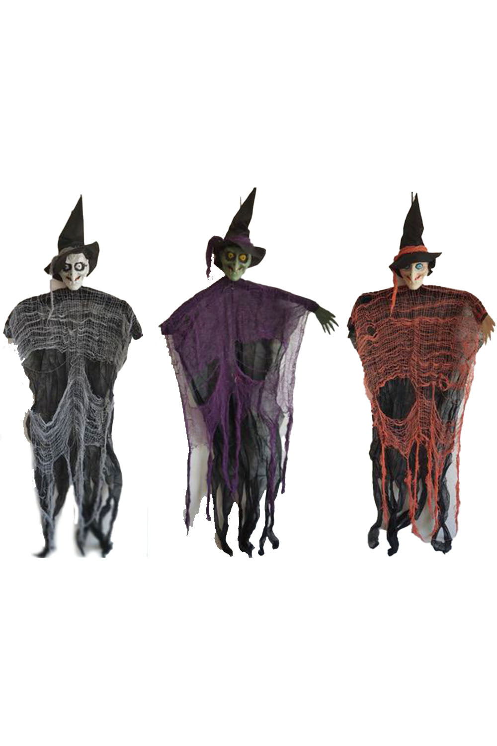 Hanging Creepy Witch 120cm 3 Assorted