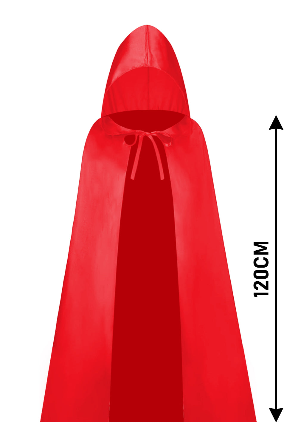 Kids Red Satin Hooded Costume Cape – 120cm