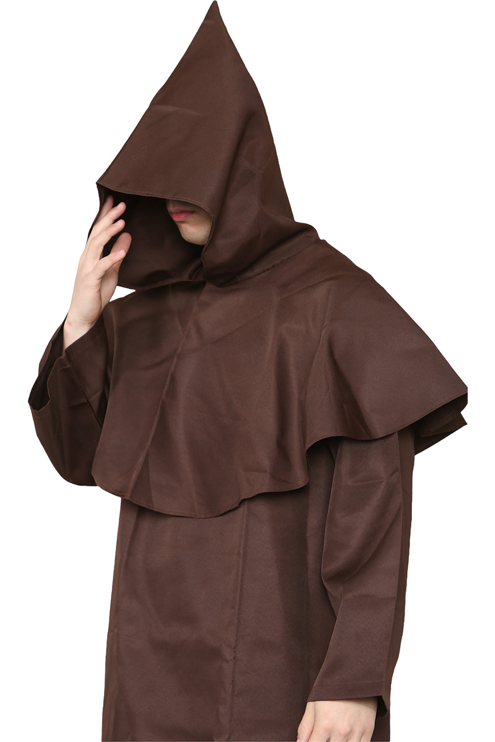 Wickedfun Adult Medieval Hooded Monk Renaissance Priest Robe Costume