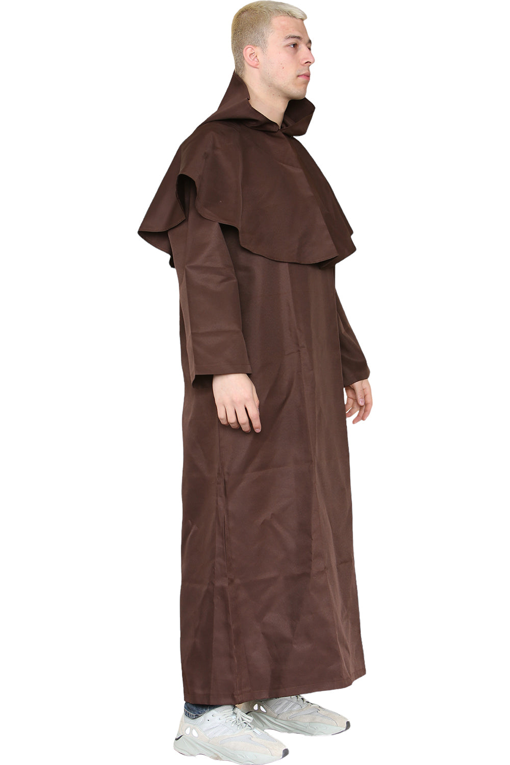 Wickedfun Adult Medieval Hooded Monk Renaissance Priest Robe Costume