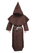 Wickedfun Adult Medieval Hooded Monk Renaissance Priest Robe Costume