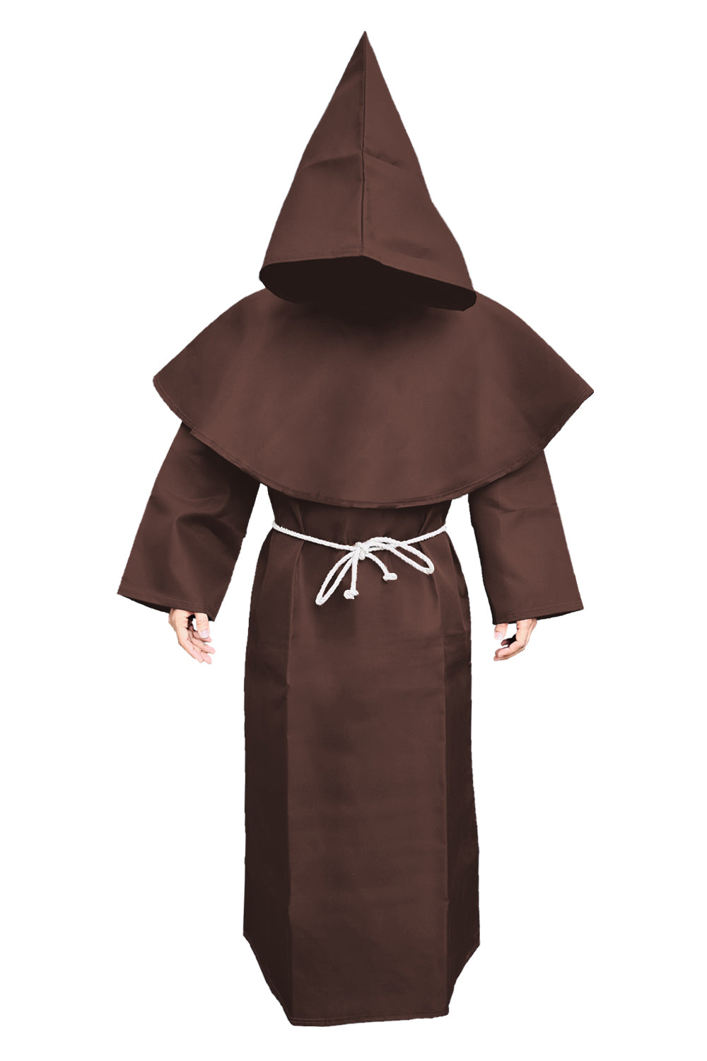 Wickedfun Adult Medieval Hooded Monk Renaissance Priest Robe Costume