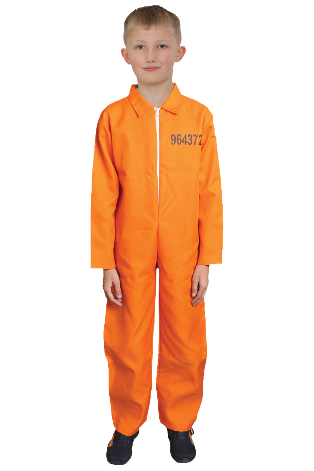 Children's Orange Prisoner Coverall Jumpsuit