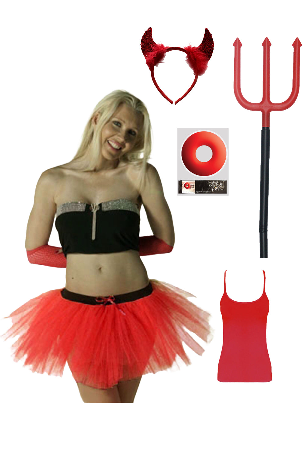 Ladies Devil theme 5 pcs Accessory Set