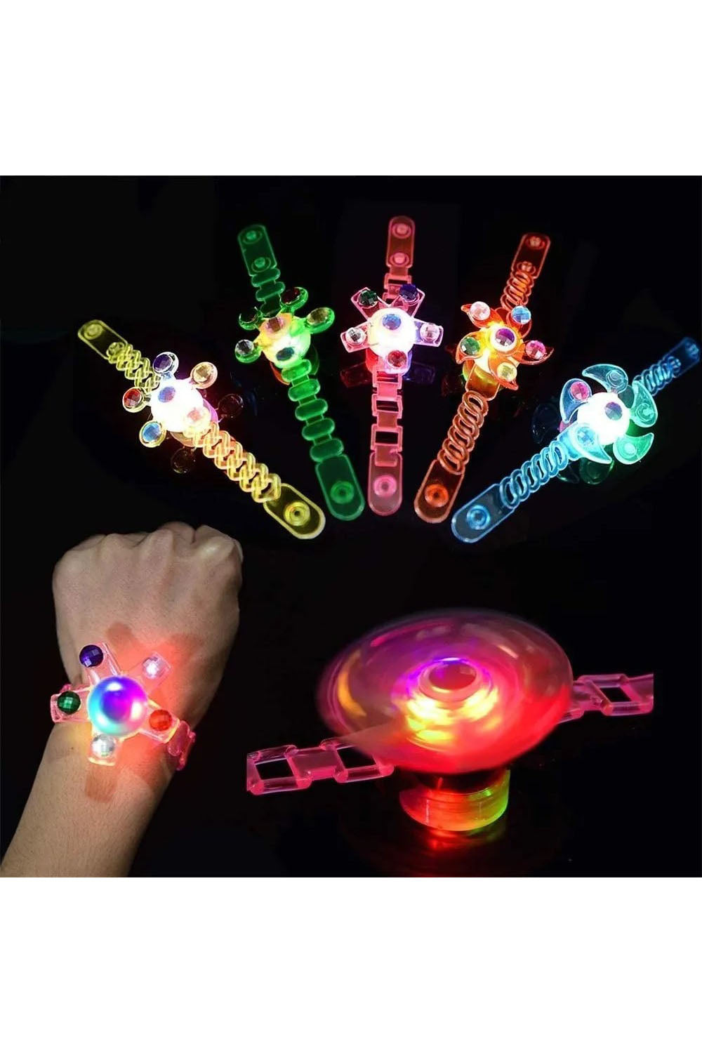 LED Spinning Bracelets by Haash – Multi-Colour Glow Fun