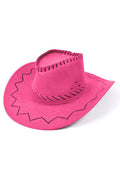 Leather Look Cowboy Hat - Pink