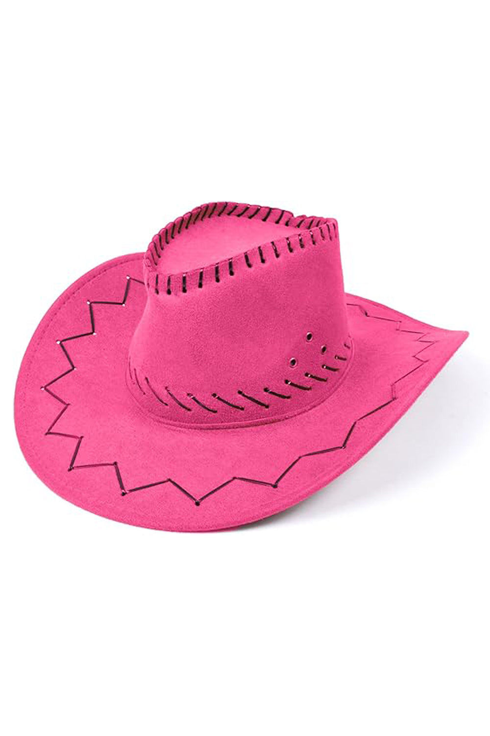 Leather Look Cowboy Hat - Pink